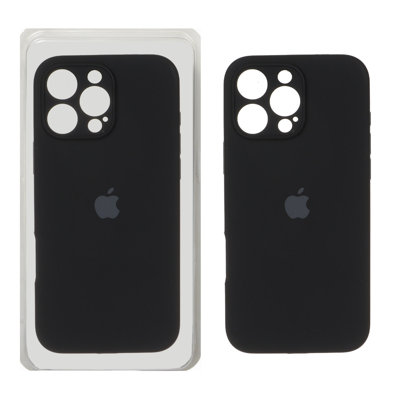 قاب سیلیکونی پاک کنی محافظ لنزدار اورجینال Apple iPhone 16 Pro Max - مشکی (پک دار) - NTC
